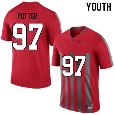 NCAA Ohio State Buckeyes Youth #97 Noah Potter Throwback Nike Football College Jersey CUV7345LI